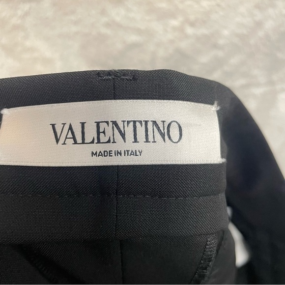 Valentino women’s silk blend trouser pants made in Italy black size 48 US 12 - Picture 9 of 10